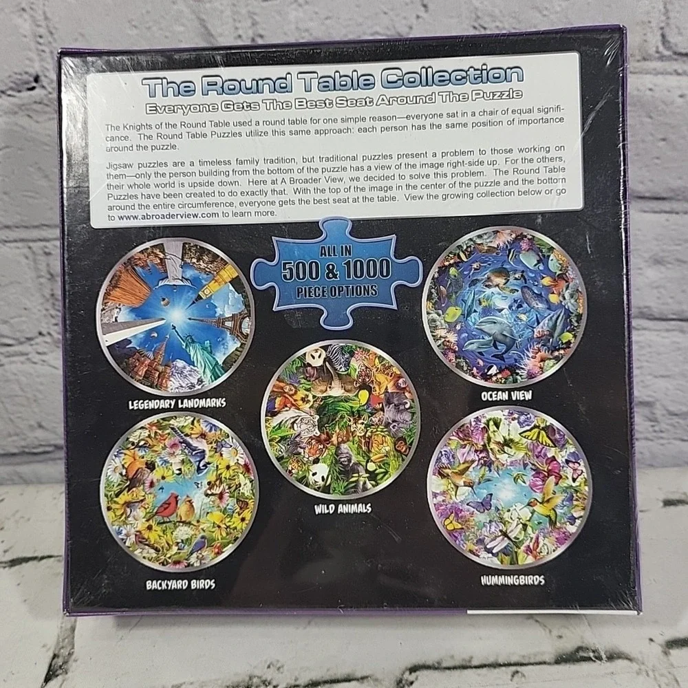 Hummingbirds Round Table Puzzle -‎ 500 Pieces Jigsaw Puzzles New Sealed